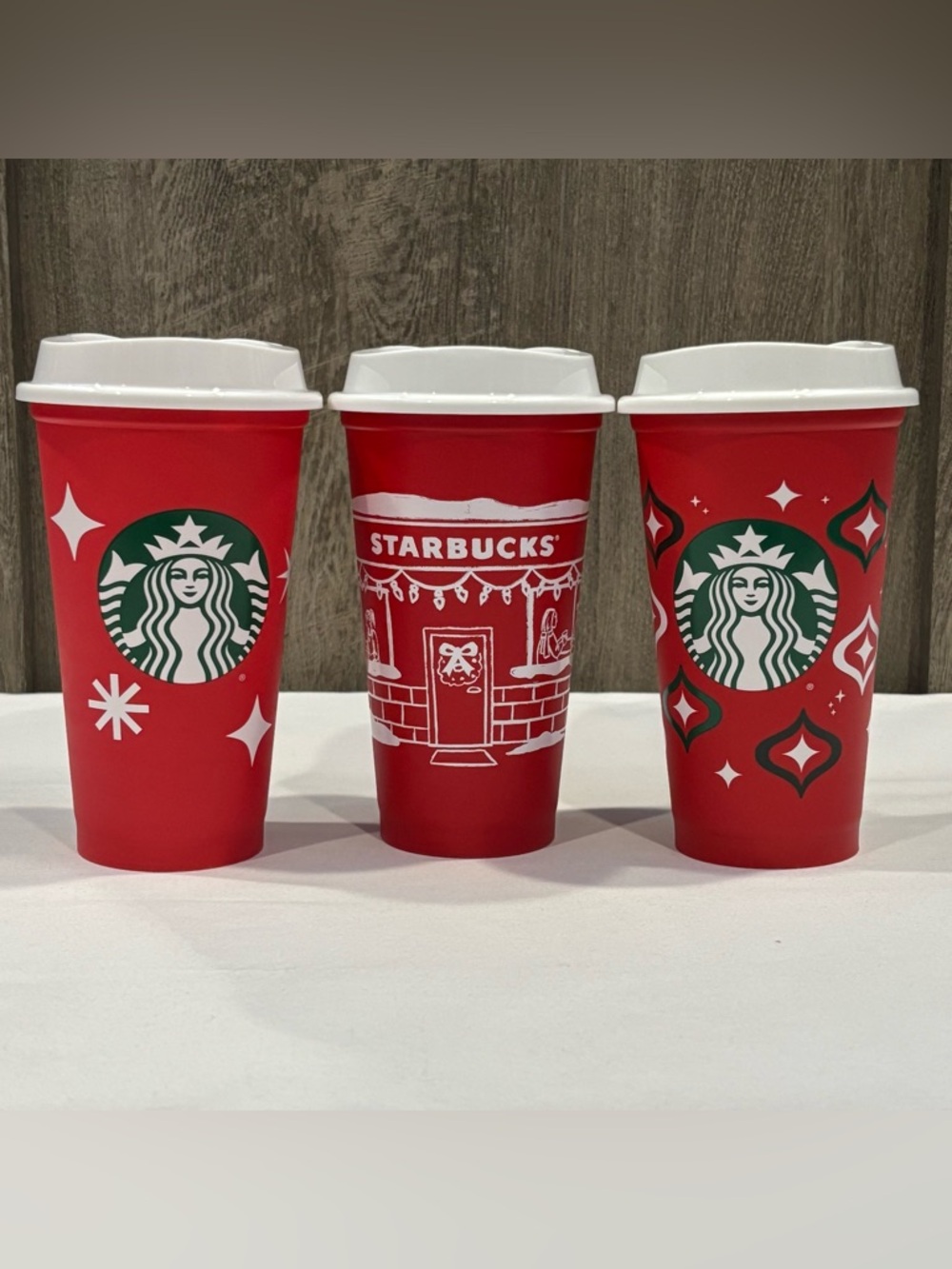Starbucks Holiday Reusable Red 16oz Cup Lot - 2022-2025 - Limited Edition